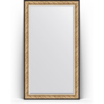 Зеркало напольное с фацетом Evoform Exclusive Floor 115x205 см, в багетной раме - барокко золото 106 мм (BY 6173)