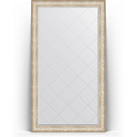 Зеркало напольное с гравировкой Evoform Exclusive-G Floor 115x205 см, в багетной раме - виньетка серебро 109 мм (BY 6376)