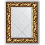 Зеркало с гравировкой поворотное Evoform Exclusive-G 59x76 см, в багетной раме - византия золото 99 мм (BY 4027)