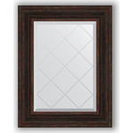 Зеркало с гравировкой поворотное Evoform Exclusive-G 59x76 см, в багетной раме - темный прованс 99 мм (BY 4033)