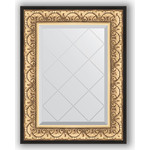 Зеркало с гравировкой поворотное Evoform Exclusive-G 60x77 см, в багетной раме - барокко золото 106 мм (BY 4036)
