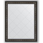 Зеркало с гравировкой поворотное Evoform Exclusive-G 95x120 см, в багетной раме - черный ардеко 81 мм (BY 4354)