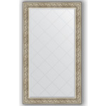 Зеркало с гравировкой поворотное Evoform Exclusive-G 100x175 см, в багетной раме - барокко серебро 106 мм (BY 4424)
