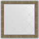 Зеркало с гравировкой Evoform Exclusive-G 105x105 см, в багетной раме - виньетка античная латунь 85 мм (BY 4446)