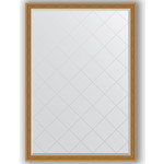 Зеркало с гравировкой поворотное Evoform Exclusive-G 128x183 см, в багетной раме - состаренное золото с плетением 70 мм (BY 4475)