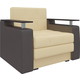 Кресло-кровать Мебелико Комфорт эко-кожа бежево-коричневый