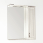 Зеркало-шкаф Style line Олеандр-2 Люкс 65 с подсветкой, рельеф пастель (4650134470826)