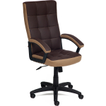 Офисное кресло TetChair TRENDY кож/зам/ткань, коричневый/бронза, 36-36/21