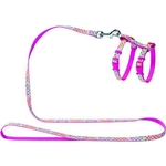 Шлейка Hunter Smart Harness with Leash Set Seventies нейлон розовая для кошек и собак