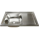 Кухонная мойка Mixline Накладная 80х50 нержавеющая сталь 0,4мм (4630030631699)