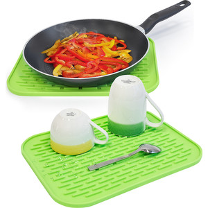 фото Коврик tatkraft hot силиконовый, для сушки посуды, набор из 2 шт, 30x1x24 см, высокая термостойкость - до 260° c