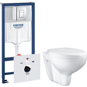 Комплект унитаза Grohe Bau Ceramic Rapid SL с инсталляцией, сиденьем микролифт, клавишей хром (39427000, 38775001, 39435000), Bau Ceramic Rapid SL с инсталляцией, сиденьем микролифт, клавишей хром (39427000, 38775001, 39435000)
Комплект унитаза Grohe Bau Ceramic Rapid SL с инсталляцией, сиденьем микролифт, клавишей хром (39427000, 38775001, 39435000), Bau Ceramic Rapid SL с инсталляцией, сиденьем микролифт, клавишей хром (39427000, 38775001, 39435000)
