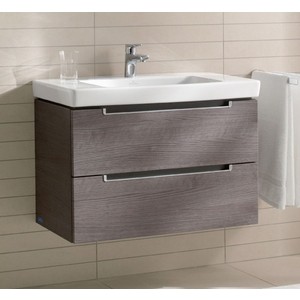 Тумба с раковиной Villeroy Boch Subway 2.0 80 с 2 ящиками, ручки серебро матовое Oak Graphite (A69600FQ, 71758001), Subway 2.0 80 с 2 ящиками, ручки серебро матовое Oak Graphite (A69600FQ, 71758001)
Тумба с раковиной Villeroy Boch Subway 2.0 80 с 2 ящиками, ручки серебро матовое Oak Graphite (A69600FQ, 71758001), Subway 2.0 80 с 2 ящиками, ручки серебро матовое Oak Graphite (A69600FQ, 71758001)