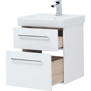 Мебель для ванной Dreja Q Max 55 с ящиками, белый глянец