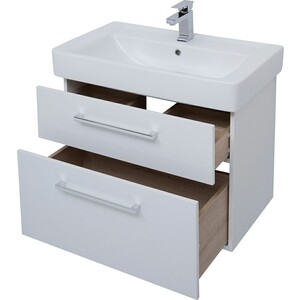 Мебель для ванной Dreja Q Max 80 с ящиками, белый глянец