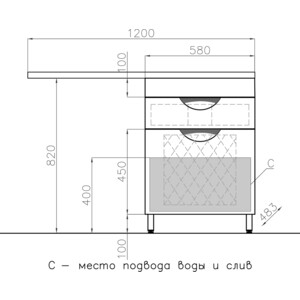 Тумба с раковиной Style line Жасмин 60 (120R) с бельевой корзиной, под стиральную машину, белая (ЛС-00000645 + 2000949237428)
