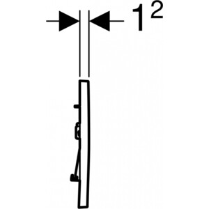 Кнопка смыва Geberit Sigma 30 матовый хром, декоративные полоски хром (115.883.JQ.1)