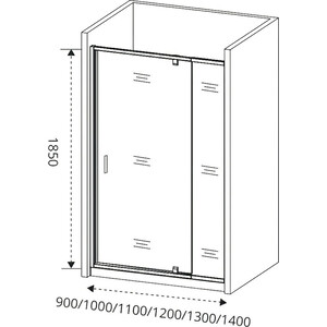 Душевая дверь Good Door Orion WTW-PD 110x185 прозрачная, хром (WTW-PD-110-C-CH)