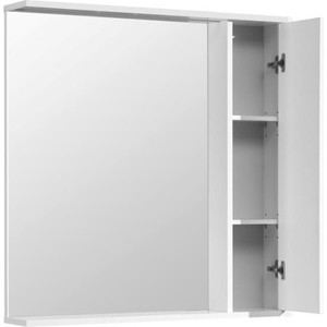 Зеркальный шкаф Акватон Стоун 80 белый глянец, с подсветкой (1A228302SX010)