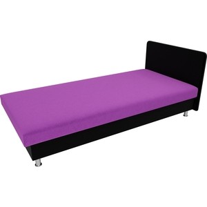 Кровать Лига Диванов Мальта микровельвет фиолетовый/черный