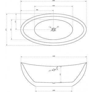 Акриловая ванна Abber 180x87 отдельностоящая (AB9248)