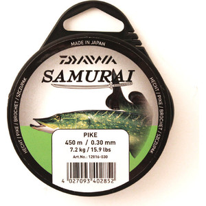 фото Леска рыболовная daiwa samurai pike 450м 0,30мм (7,2кг) светло-оливковая