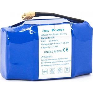 Аккумулятор для гироскутера Janec Power 36V 4.4Ah 158.4Wh - JP-10S2P, 36V 4.4Ah 158.4Wh - JP-10S2P
Аккумулятор для гироскутера Janec Power 36V 4.4Ah 158.4Wh - JP-10S2P, 36V 4.4Ah 158.4Wh - JP-10S2P