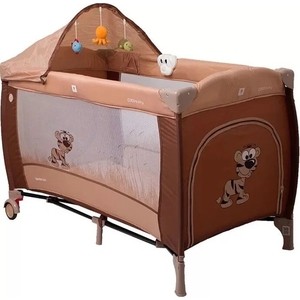 фото Манеж кровать coto baby samba lux коричневый 11