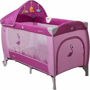 фото Манеж кровать coto baby samba lux розовый 10