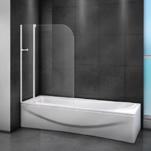 Шторка для ванны Cezares Relax V-11 100x140 левая, матовая Punto, серый (RELAX-V-11-100/140-P-Bi-L)