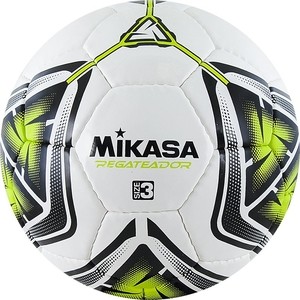фото Мяч футбольный mikasa regateador3-g, р.3, бело-черно-зеленый