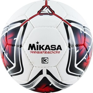 фото Мяч футбольный mikasa regateador3-r, р.3, бело-черно-красный