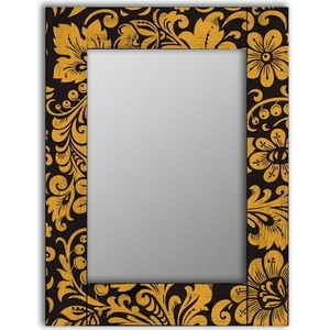 фото Настенное зеркало дом корлеоне желтые цветы 75x110 см