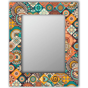 фото Настенное зеркало дом корлеоне индийская плитка 50x65 см