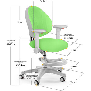 Кресло Mealux EVO Mio Y-407 KZ обивка зеленая однотонная