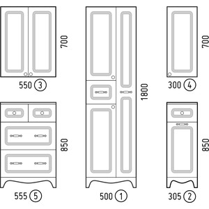 Шкаф подвесной Corozo Классика 55 белый (SD-00000326)