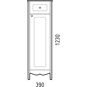 Шкаф-пенал Corozo Блюз 39 белый (SD-00000031)