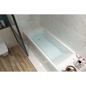 Акриловая ванна Santek Фиджи 170х75 каркас, слив-перелив (1WH501596, 1WH501601)