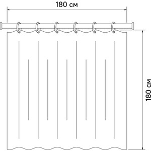 Штора для ванной IDDIS Basic 180x180, белая (B56P118i11)