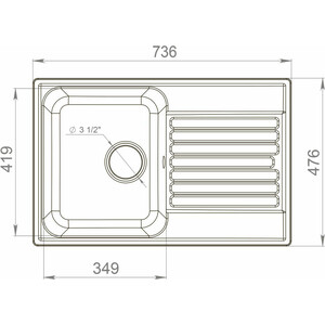 Кухонная мойка и смеситель GranFest Quarz GF-Z78, Lemark Comfort LM3071C-Gray с сифоном, белая