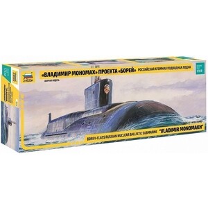 фото Сборная модель звезда российская атомная подводная лодка владимир мономах проекта борей, масштаб 1:350, zv - 9058