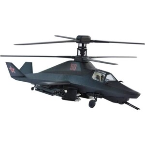 фото Российский вертолет невидимка черный призрак, подарочный набор, масштаб 1:72, zv звезда
