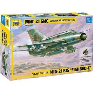 Сборная модель Звезда Советский истребитель МиГ - 21БИС, масштаб 1:72, ZV - 7259, Советский истребитель МиГ - 21БИС, масштаб 1:72, ZV - 7259
Сборная модель Звезда Советский истребитель МиГ - 21БИС, масштаб 1:72, ZV - 7259, Советский истребитель МиГ - 21БИС, масштаб 1:72, ZV - 7259