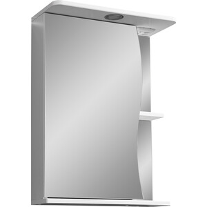 Зеркало-шкаф Stella Polar Верея 55 с подсветкой, левый, белый (SP-00000040)