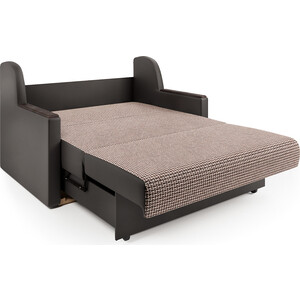 Диван-кровать Шарм-Дизайн Аккорд Д 100 Корфу коричневый и экокожа шоколад