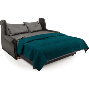 Диван-кровать Шарм-Дизайн Аккорд М 120 Корфу коричневый и экокожа шоколад