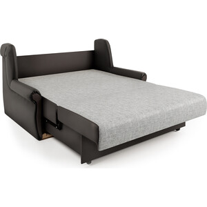 Диван-кровать Шарм-Дизайн Аккорд М 140 экокожа шоколад и серый шенилл