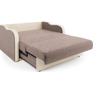 Диван-кровать Шарм-Дизайн Коломбо 120 Корфу коричневый и экокожа беж
