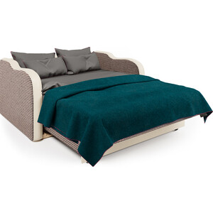 Диван-кровать Шарм-Дизайн Коломбо 120 Корфу коричневый и экокожа беж