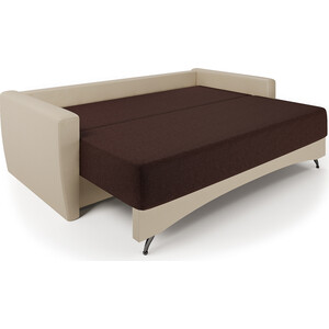фото Шарм-дизайн диван-кровать опера 130 велюр париж и экокожа беж